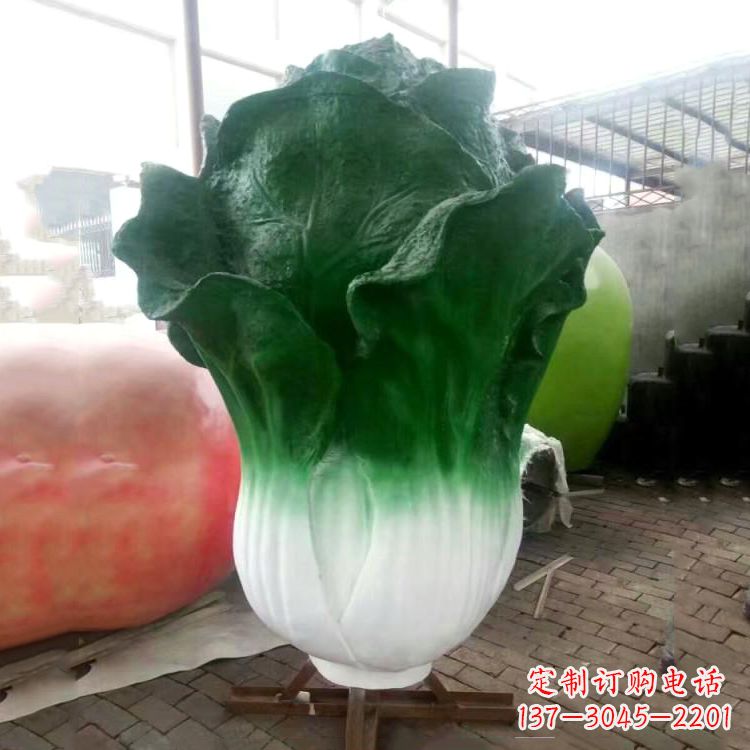 太原玻璃钢招财植物白菜雕塑