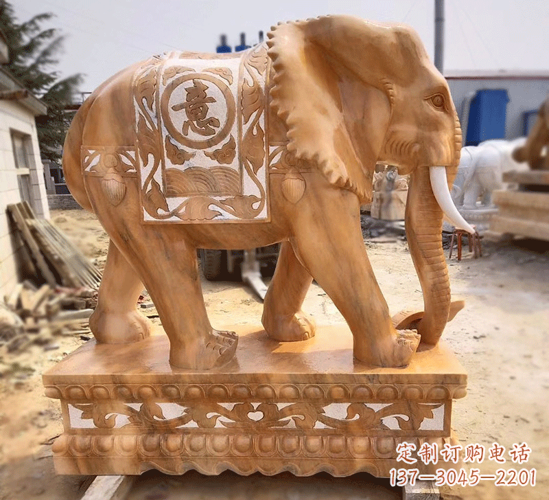 太原雕刻石雕大象