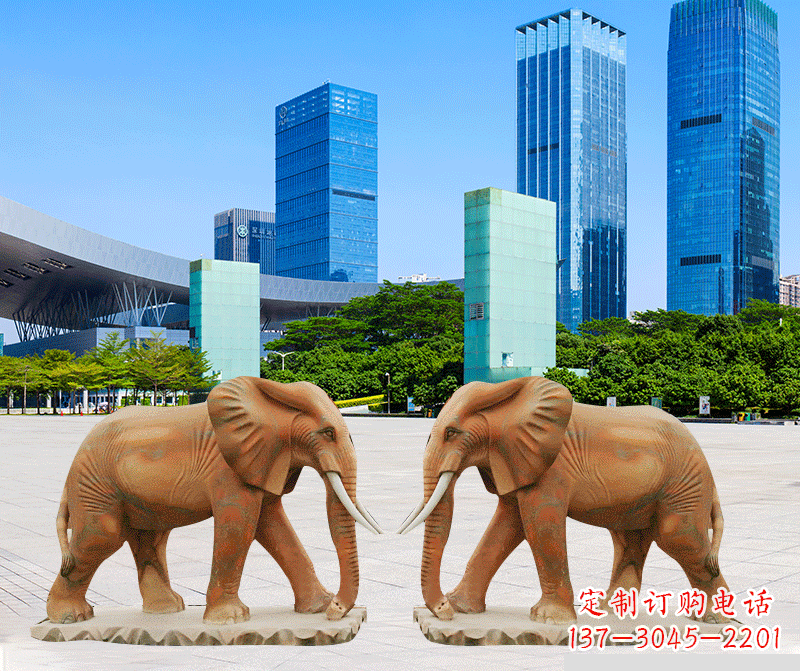 太原雕刻石雕大象的