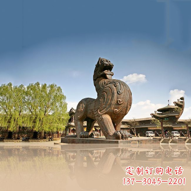 太原铜雕狴犴雕塑-景区园林广场神兽景观摆件