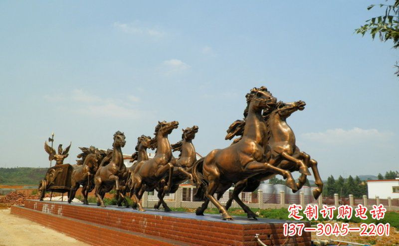 太原阿波罗战车广场景观铜雕 (3)
