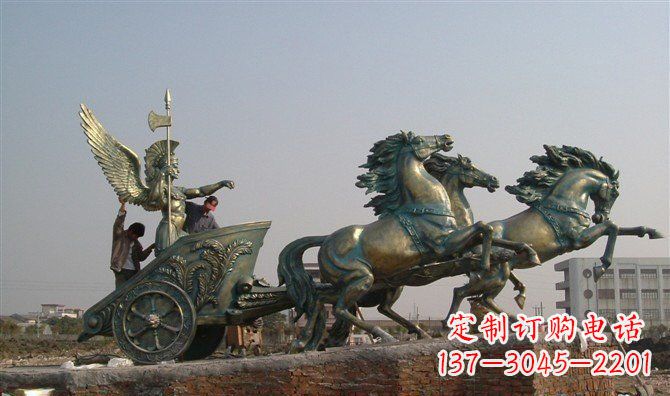 太原阿波罗战车广场景观铜雕 (2)