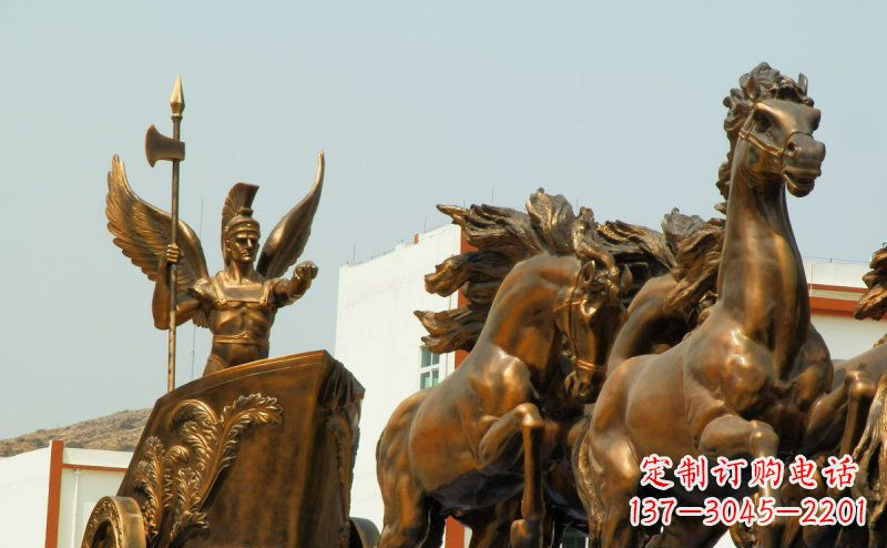 太原阿波罗战车广场景观铜雕