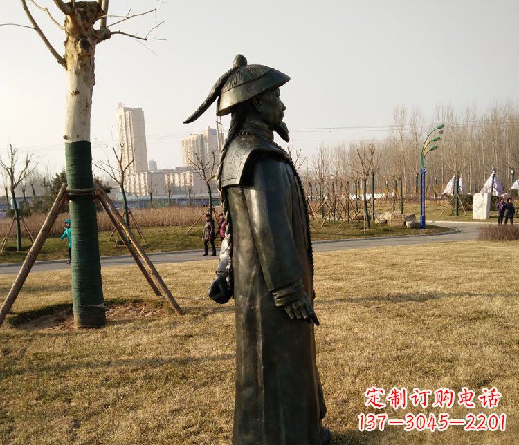 太原爱国人物林则徐铜雕