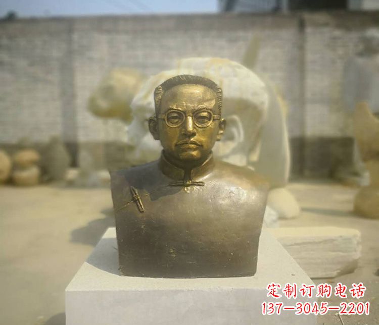 太原爱国者陶行知胸像铜雕
