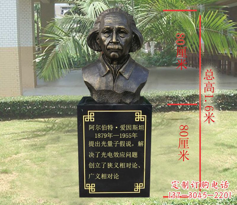 太原爱因斯坦名人胸像铜雕