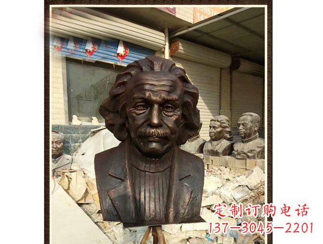 太原爱因斯坦头像铜雕 (2)