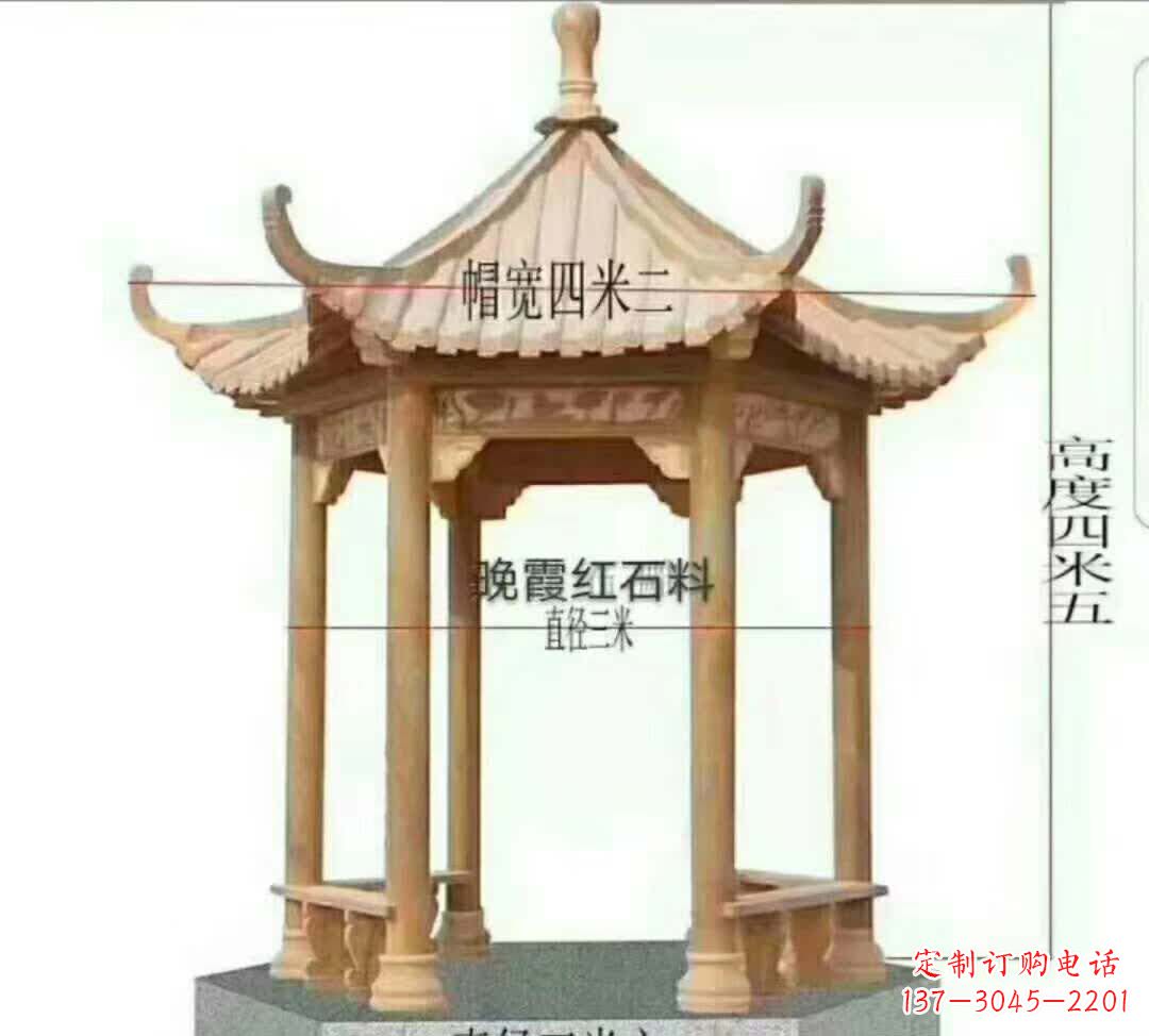 太原八角凉亭石雕