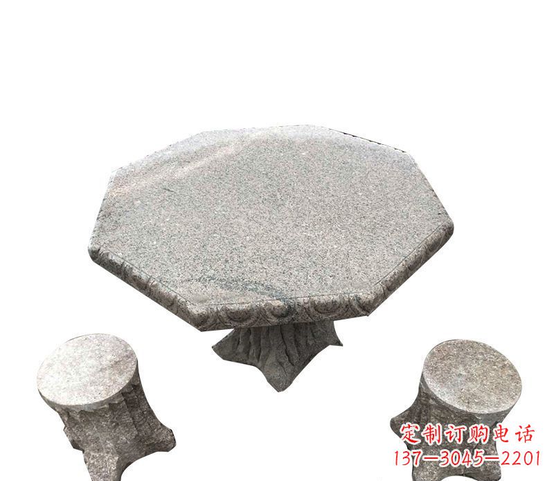 太原八角石桌凳园林景观石雕