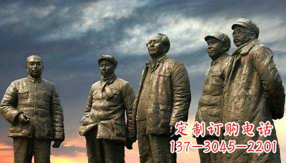 太原八路军领袖伟人铜雕 (2)