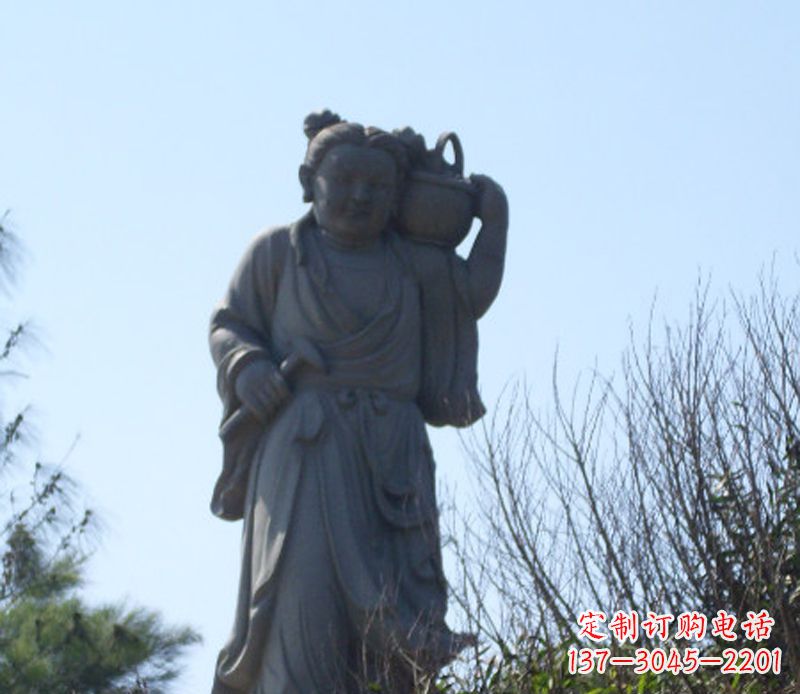 太原八仙蓝采和石雕