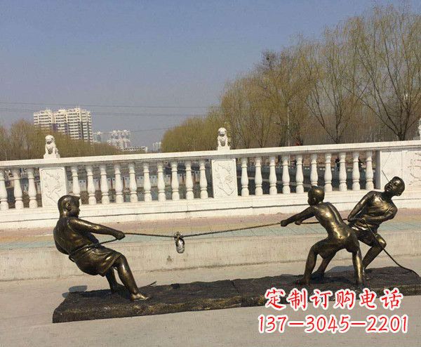 太原拔河儿童雕塑