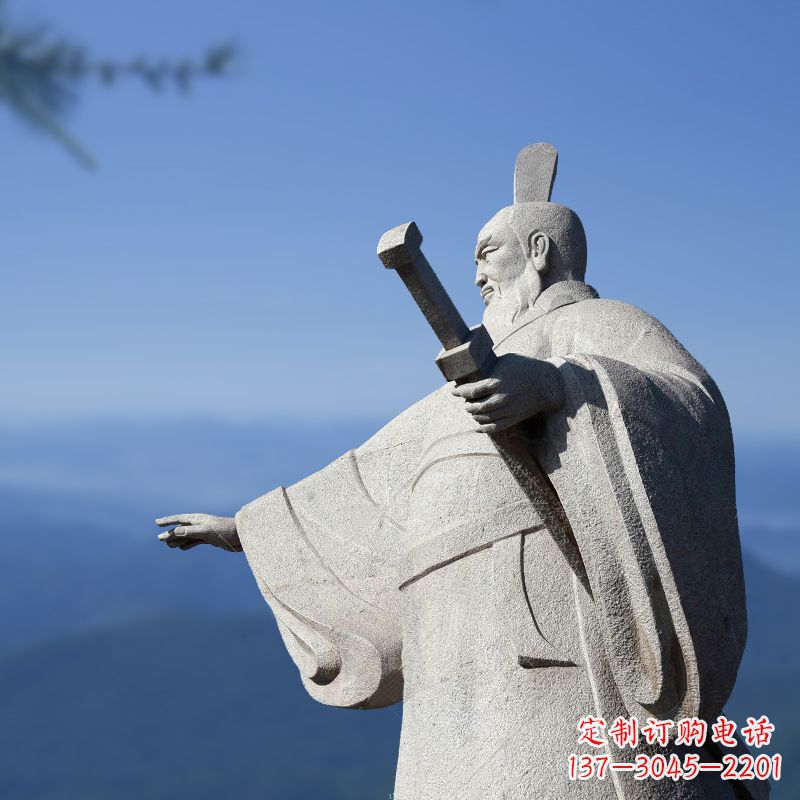 太原霸气无双秦始皇石雕像