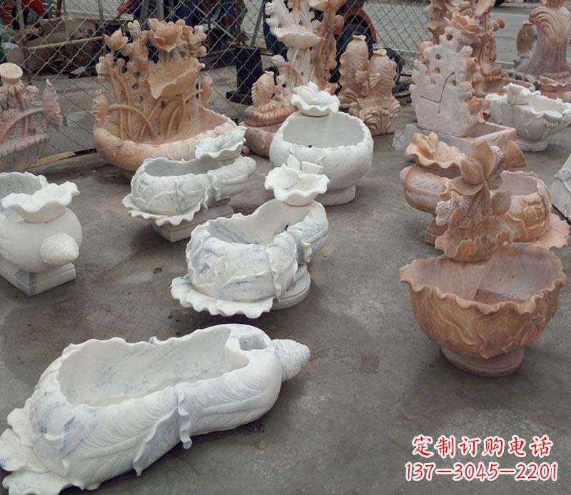 太原白菜水盆景观石雕