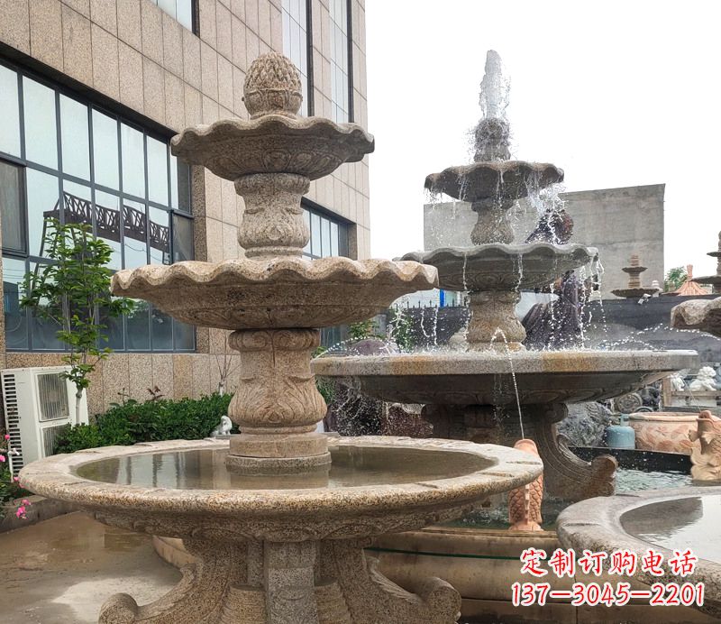 太原白麻天然石欧式喷泉雕塑