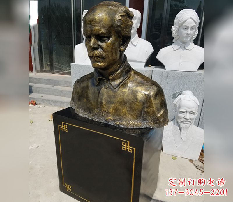 太原白求恩胸像铜雕2