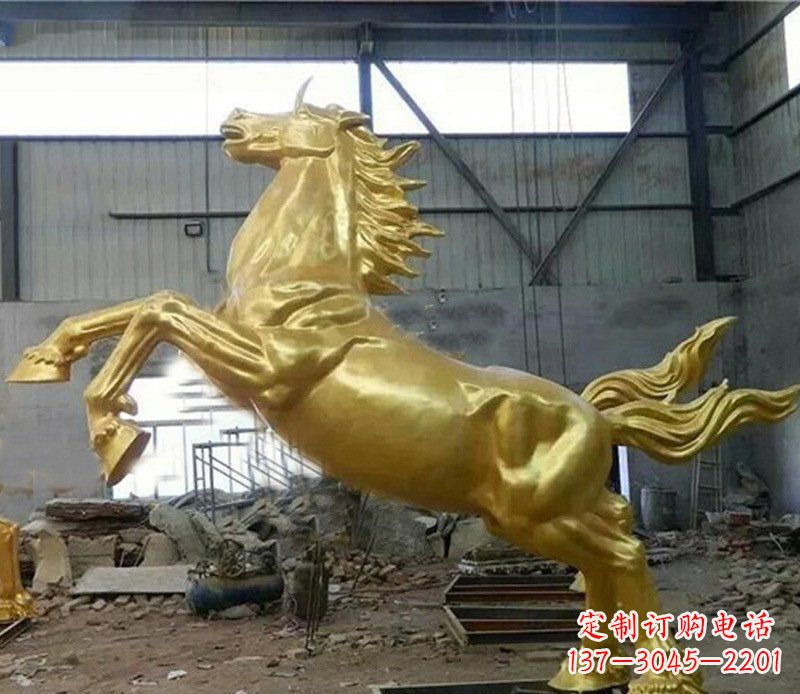 太原摆件街边公园奔腾骏马铜雕塑