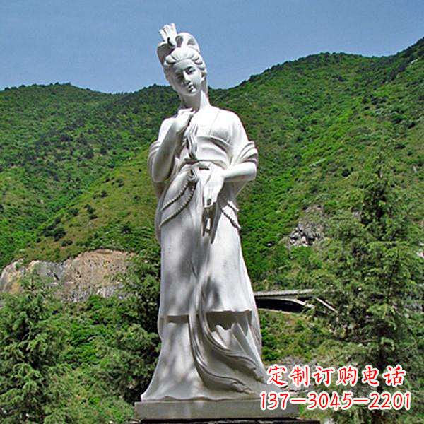 太原褒姒汉白玉石雕像-中国古代(西周时期)美女雕塑
