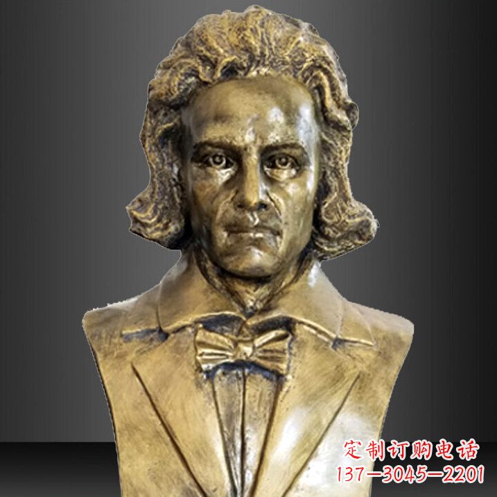 太原贝多芬纯铜铸造名人胸像