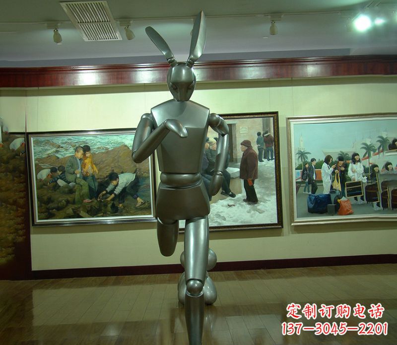 太原奔跑兔子雕塑