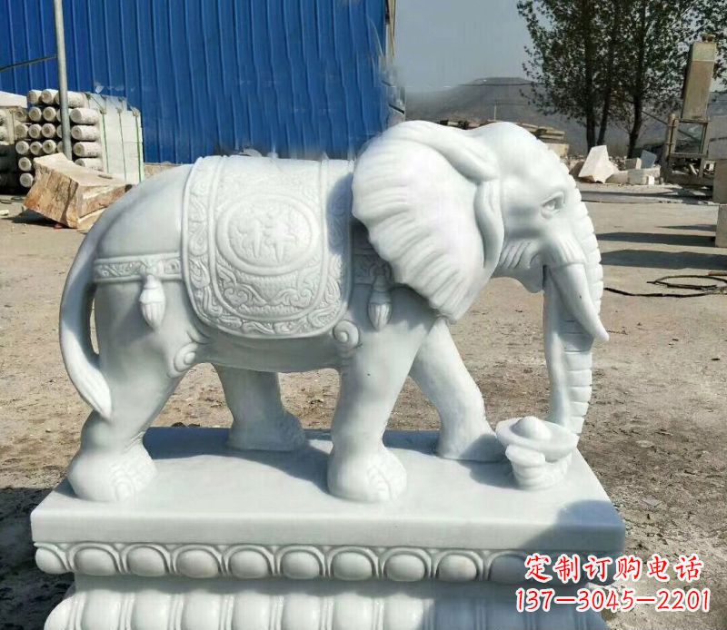 太原大象汉白玉吊坠