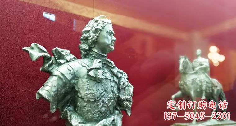 太原彼得大帝半身像古代西方名人铜雕