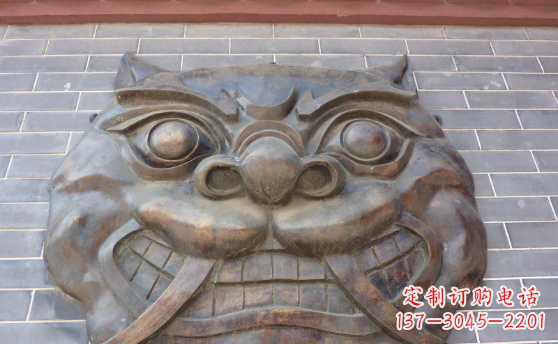 太原狴犴古代神兽铜浮雕