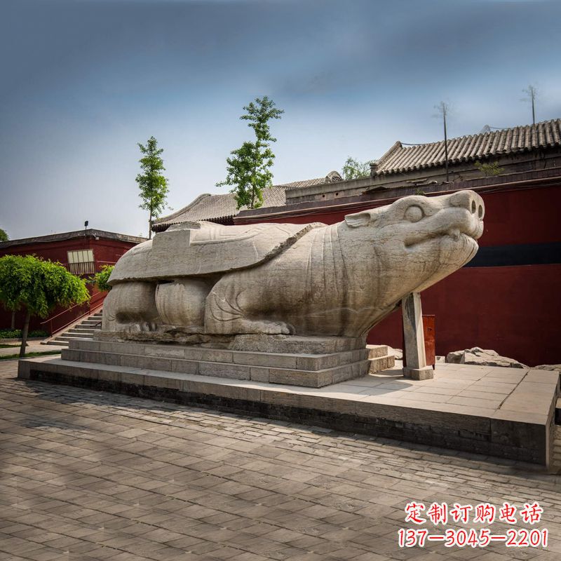 太原赑屃身上有佛的雕塑-寺庙景点广场神兽动物雕塑