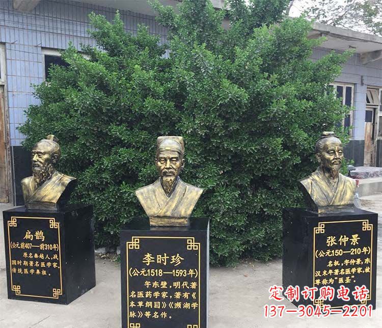 太原扁鹊李时珍张仲景胸像古代人物铜雕
