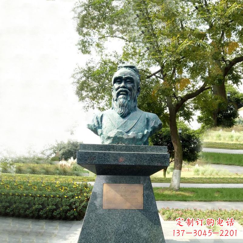 太原扁鹊石雕头像中国古代医学传奇
