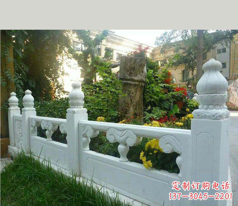 太原别墅汉白玉栏板景观石雕