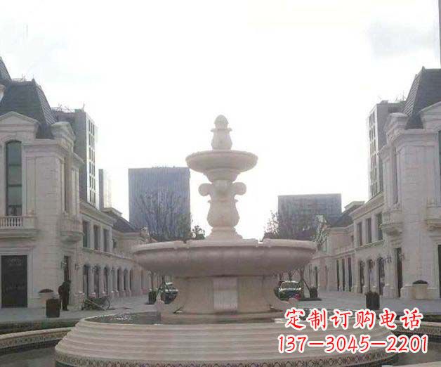 太原别墅景观大理石喷泉石雕