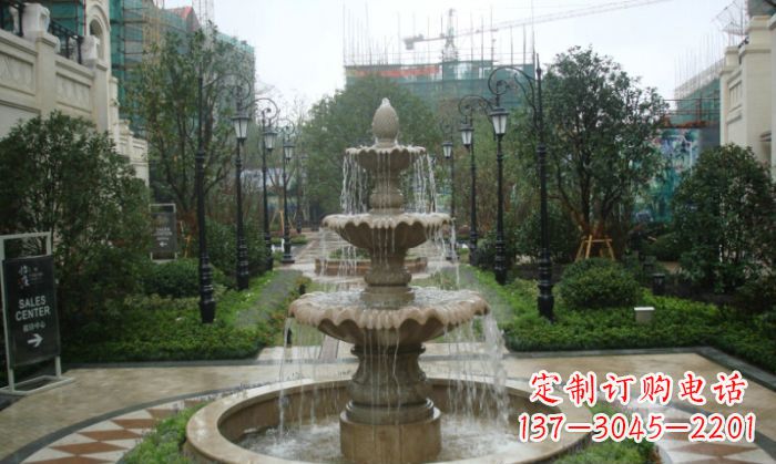 太原别墅景观大型喷泉石雕 (2)