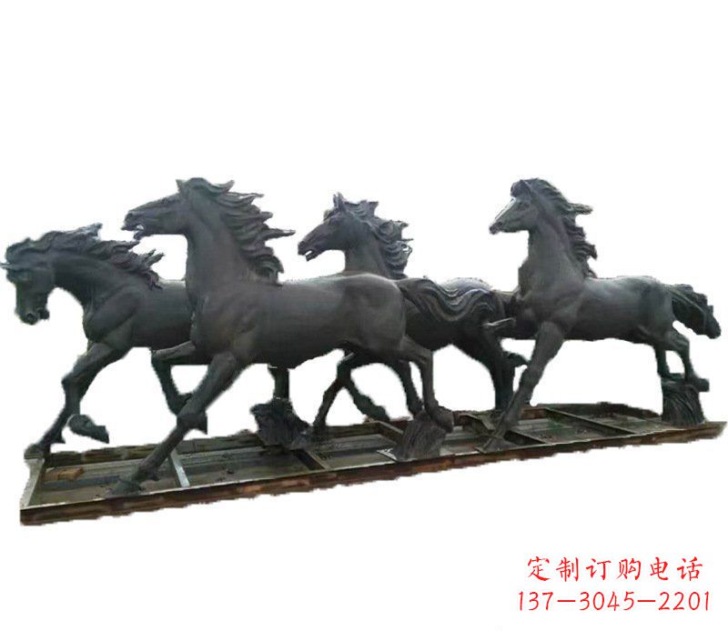 太原别墅景观动物马铜雕塑 (2)