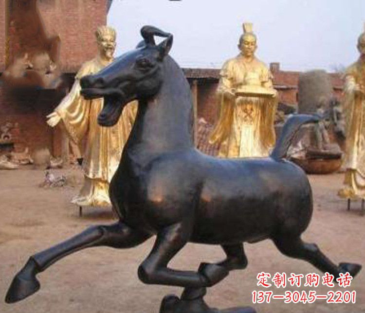 太原别墅景观动物马铜雕塑_1