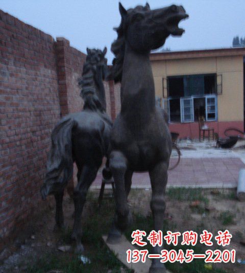 太原别墅景观动物马铜雕塑_2