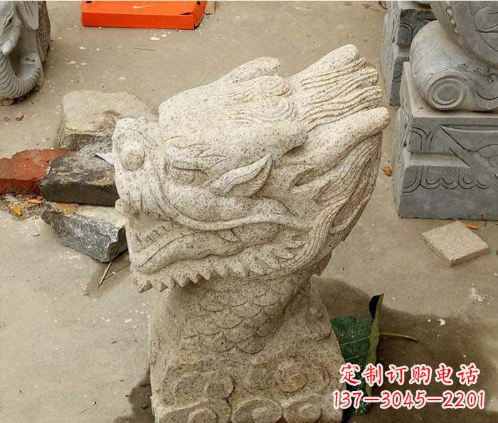 太原别墅景观龙头喷泉石雕