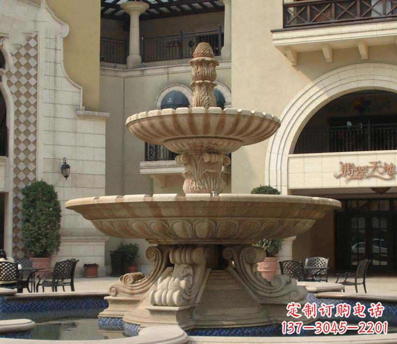 太原别墅景观石雕大型喷泉雕塑 (2)