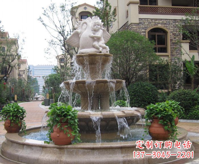 太原天使之泉——别墅景观石雕