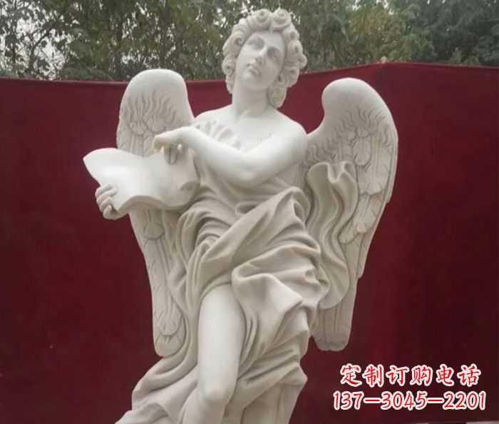 太原别墅景观天使人物石雕 (2)