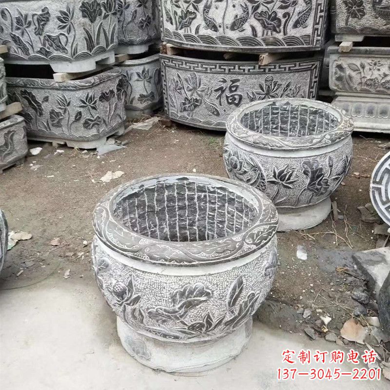 太原别墅水缸石雕塑