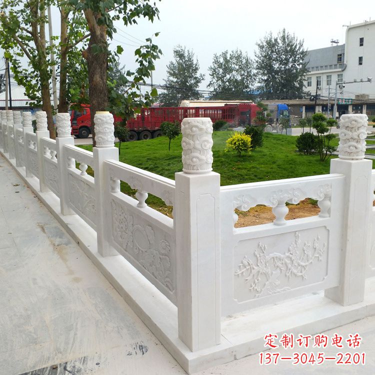 太原别墅园林大理石石雕栏板护栏