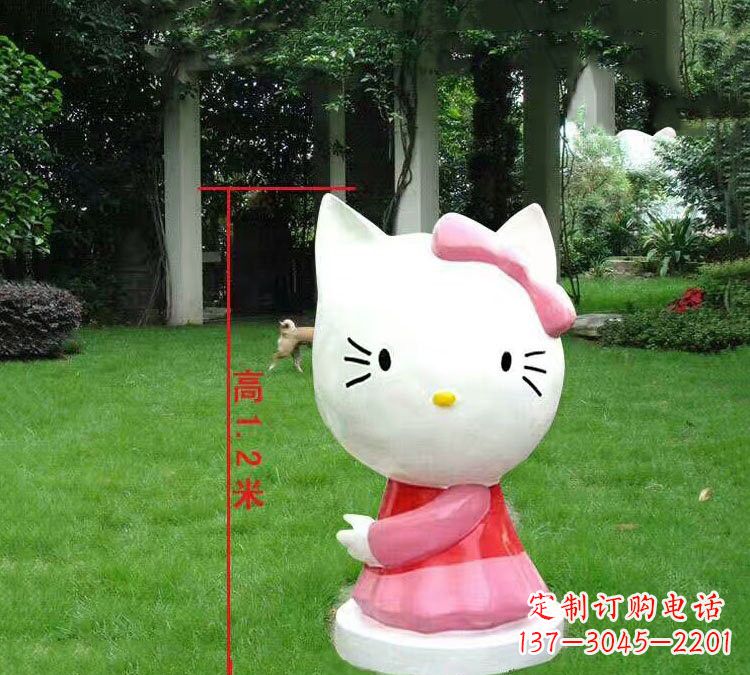 太原玻璃钢HelloKitty卡通动物雕塑