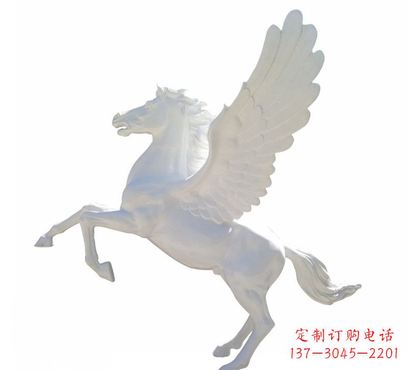 太原玻璃钢白色飞马