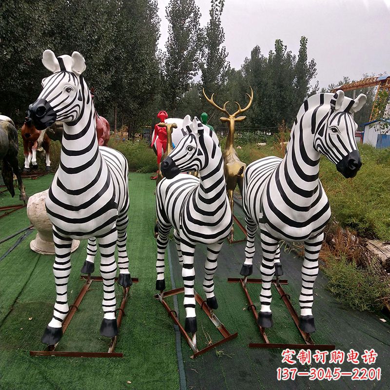 太原玻璃钢斑马仿真雕塑