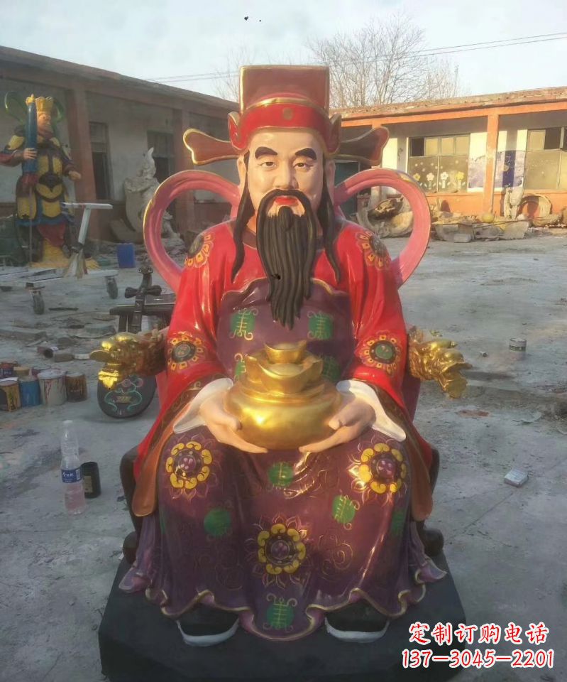 太原财神玻璃钢彩绘