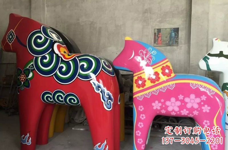 太原新颖独角兽彩绘玻璃钢装饰品