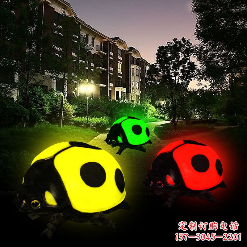 太原玻璃钢发光七星瓢虫雕塑(款四)