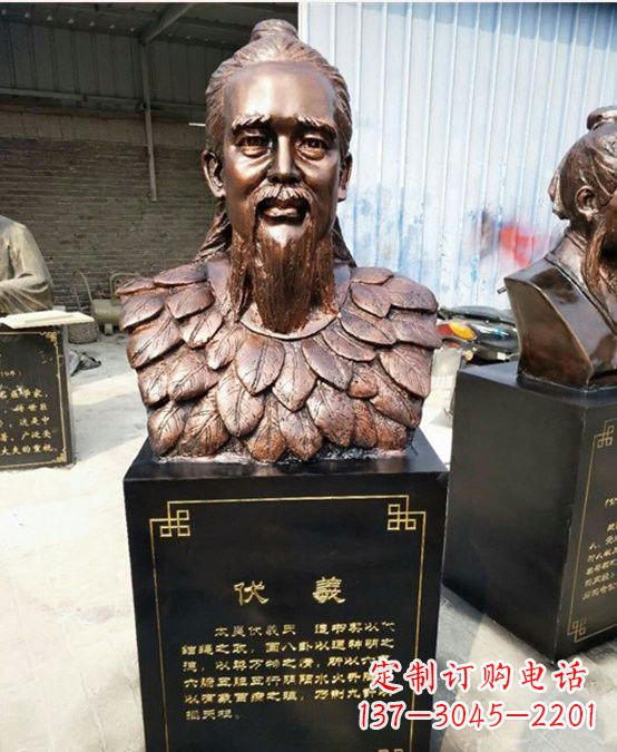 太原玻璃钢仿铜伏羲头像