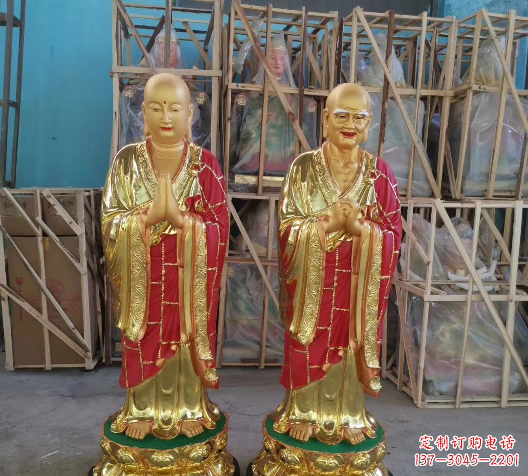 太原玻璃钢仿铜佛像雕塑寺庙景观雕塑
